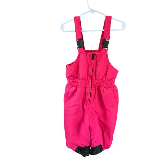 Faded Glory Girls 2T Pink Bib Overalls Ski SnowPants Snow Pants Winter - Picture 1 of 4